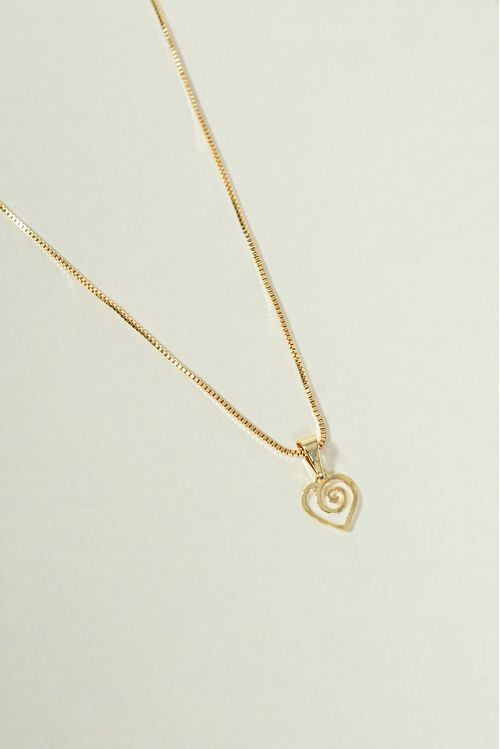 Colar Coração Espiral