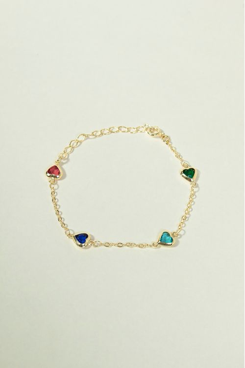 Pulseira Corações Coloridos