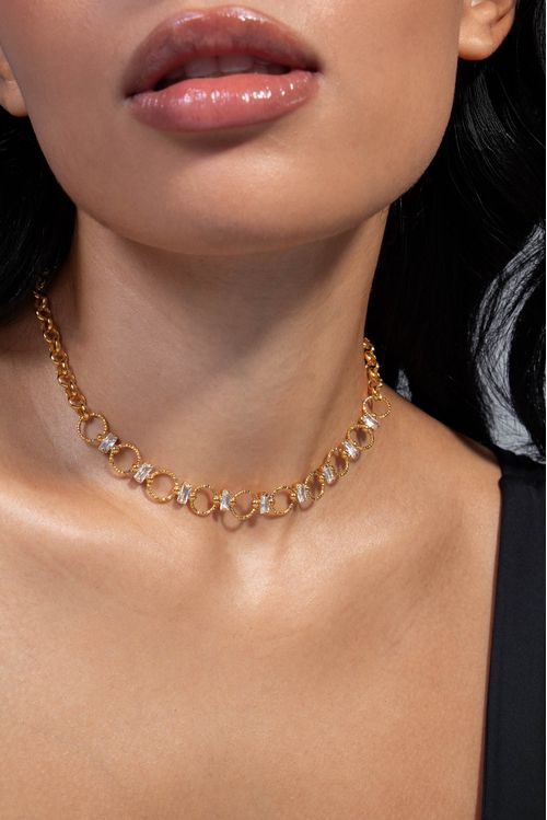 Choker Esferas Vazadas E Zircônias
