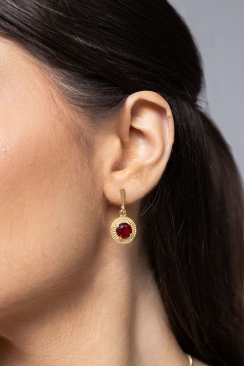 Conjunto Texturizado Com Zircônia Vermelha