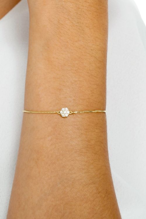 Pulseira Cravejada Com Zircônia
