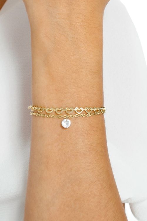 Pulseira Dupla Com Ponto De Luz