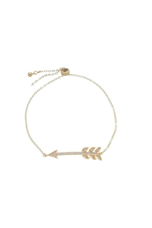 Pulseira Ajustável Com Flecha Cravejada