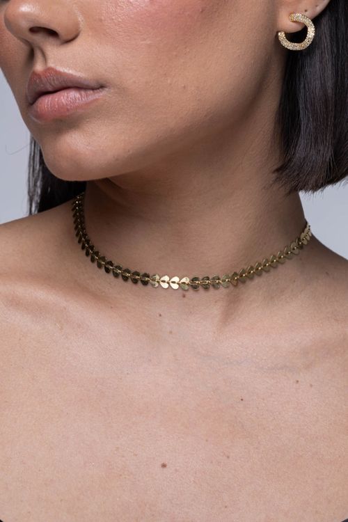 Choker Corações Liso