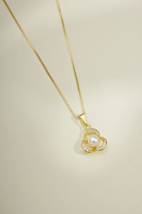 Colar Espiral Com Pérola