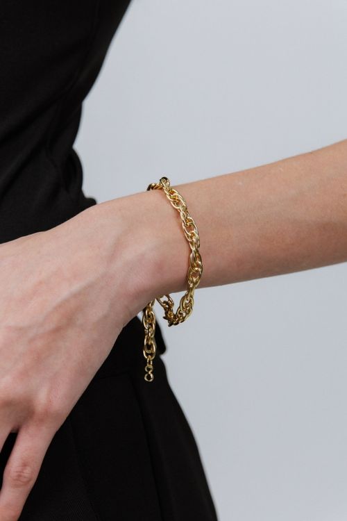 Pulseira Elos Duplos Com Fecho Bóia