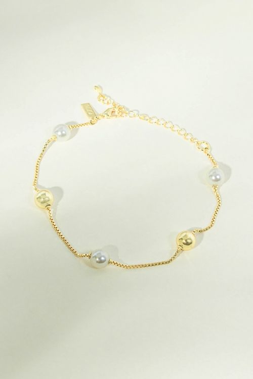Pulseira Esferas E Pérolas