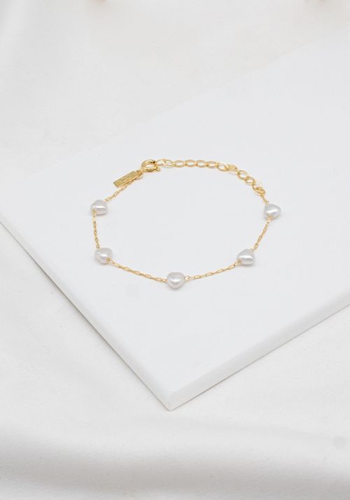 Pulseiras Elos Cartier Pérolas Coração