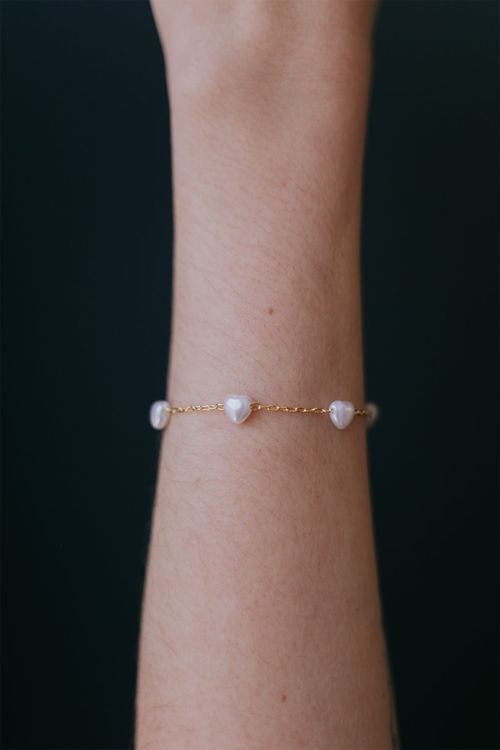 Pulseiras Elos Cartier Pérolas Coração