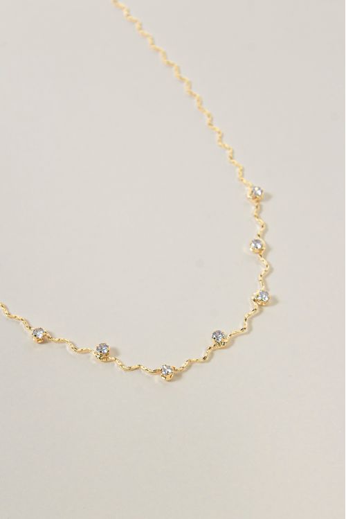 Choker Ondulada Com Pontos De Luz