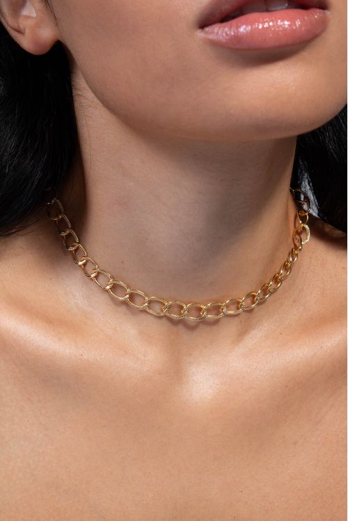 Choker Elos Largos Texturizado