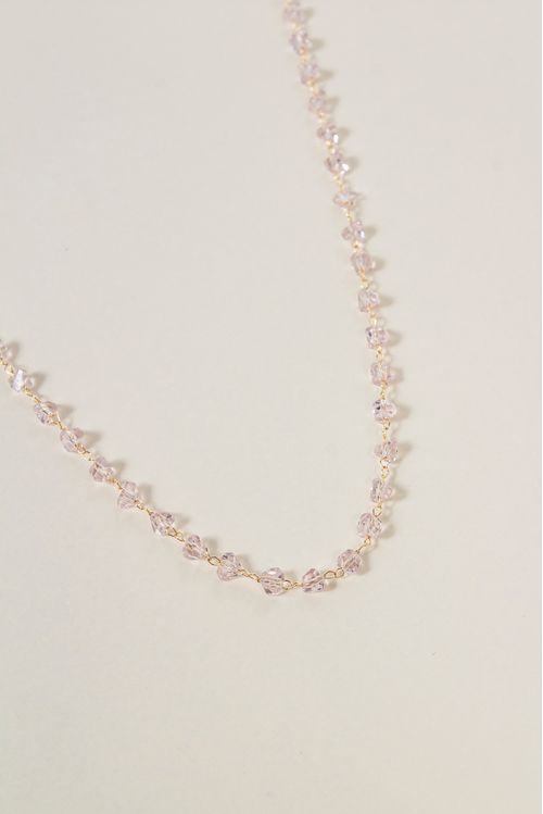 Corrente com Zircônias Rosa
