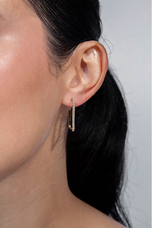 Brinco Argola Com Zircônias