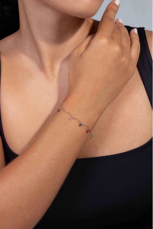 Pulseira Com Pontos De Luz Coloridos