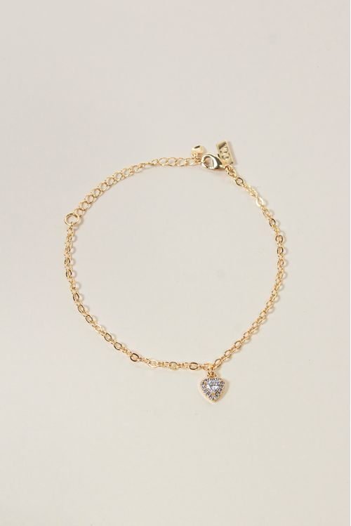 Pulseira Com Coração Zircônia
