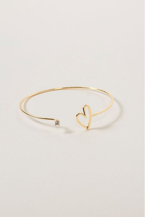 Bracelete Coração E Zircônia
