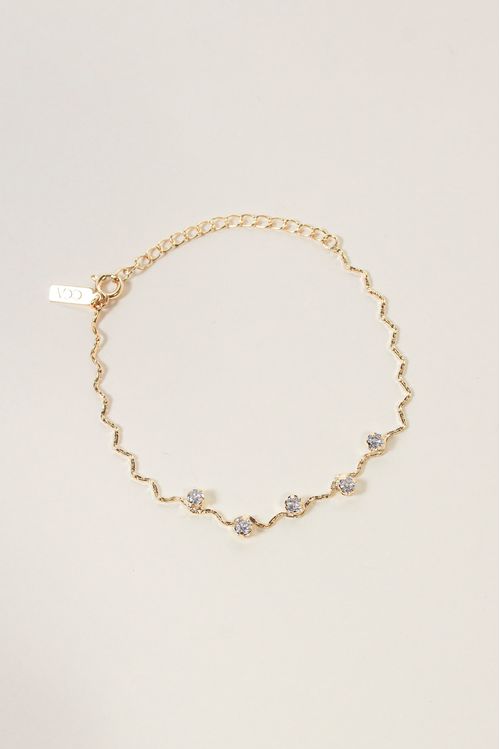 Pulseira Ondulada Com Zircônias