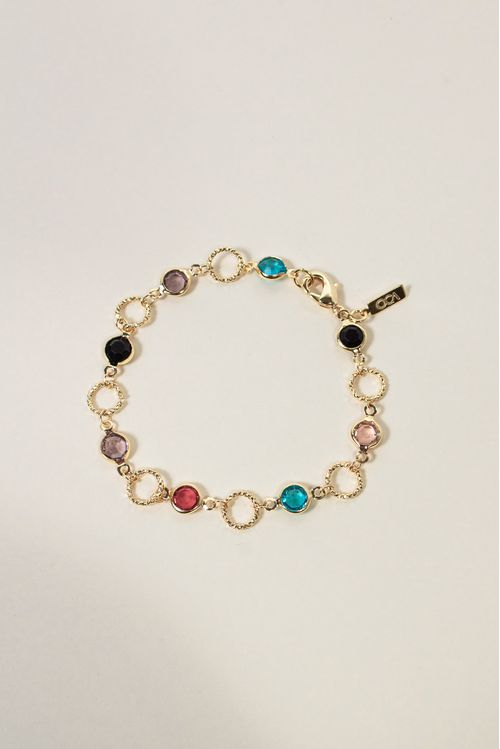 Pulseira Bolinhas Coloridas e Vazadas