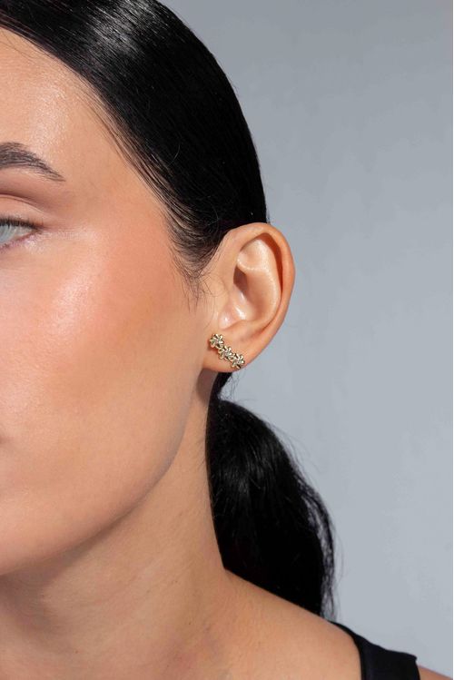 Brinco Ear Cuff Flores