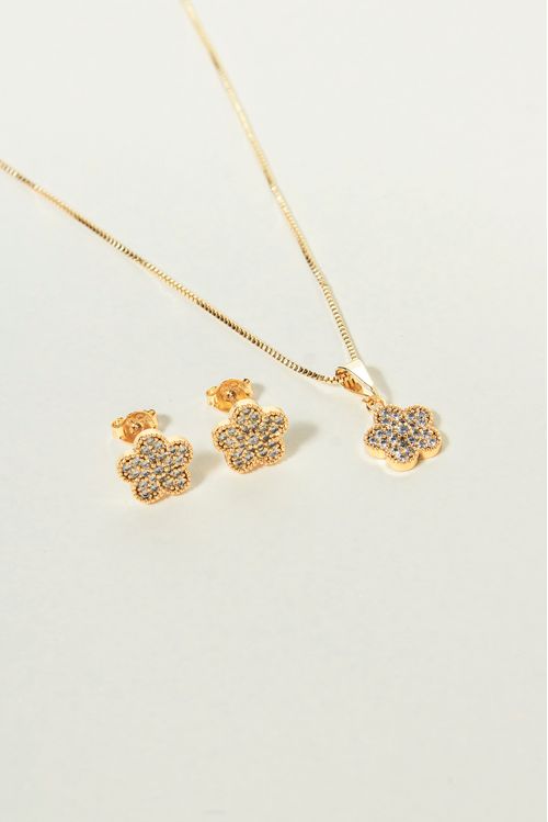 Conjunto Florzinha Cravejada