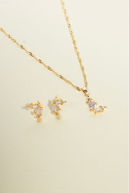 Conjunto Zircônias Com Detalhes