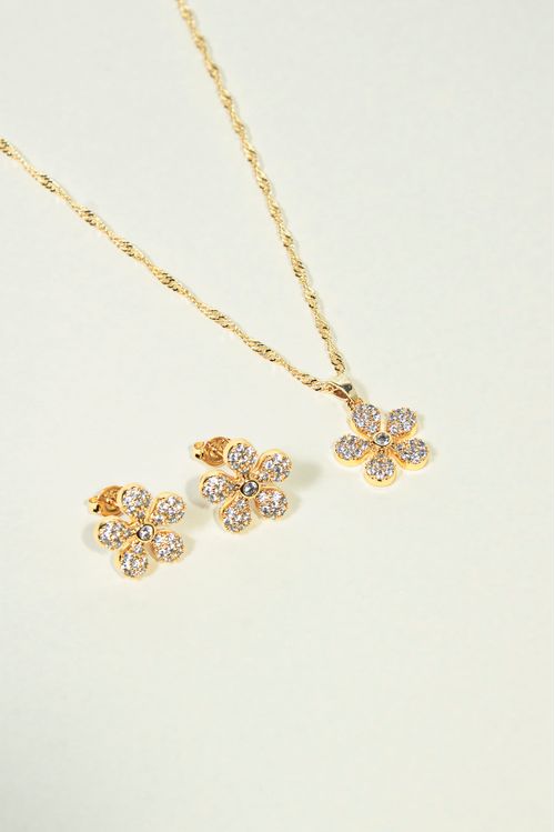 Conjunto Flor Cravejada