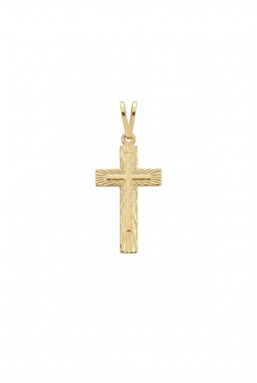 Pingente Crucifixo Com Detalhes Texturizado
