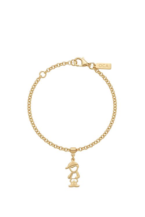 Pulseira Elo Português Com Pingente Menino