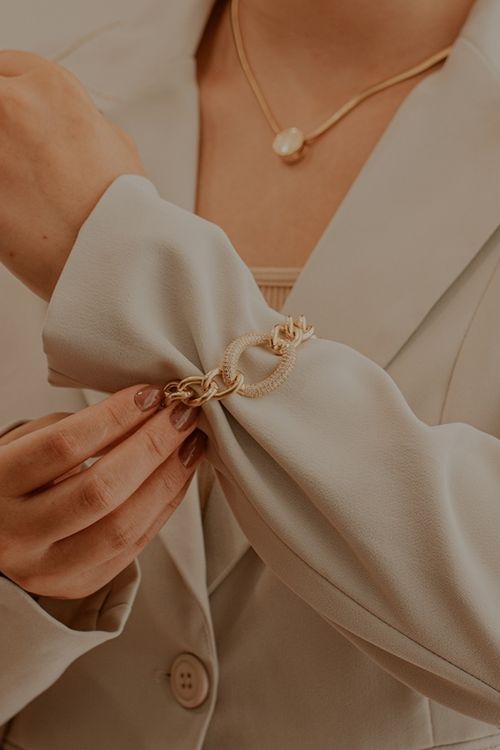 Pulseira Maxi Elo Cravejado com Micro Zircônias