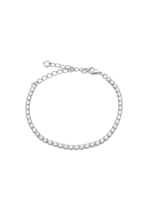 Pulseira Riviera Cristal Ródio Branco