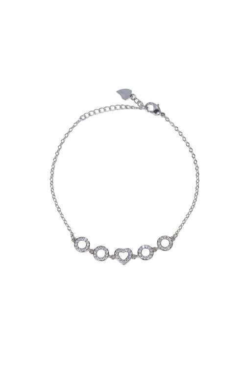 Pulseira Cravejada Ródio Branco