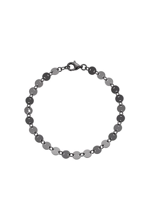 Pulseira Chapas Redondas Ródio Negro