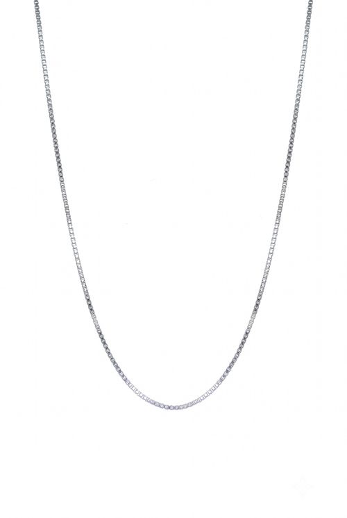 Colar Veneziana Ródio Branco