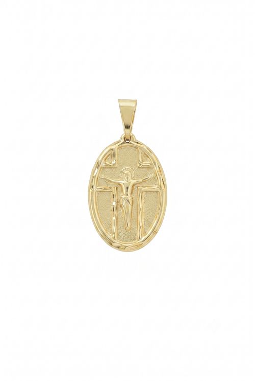 Pingente Oval com Jesus Cristo