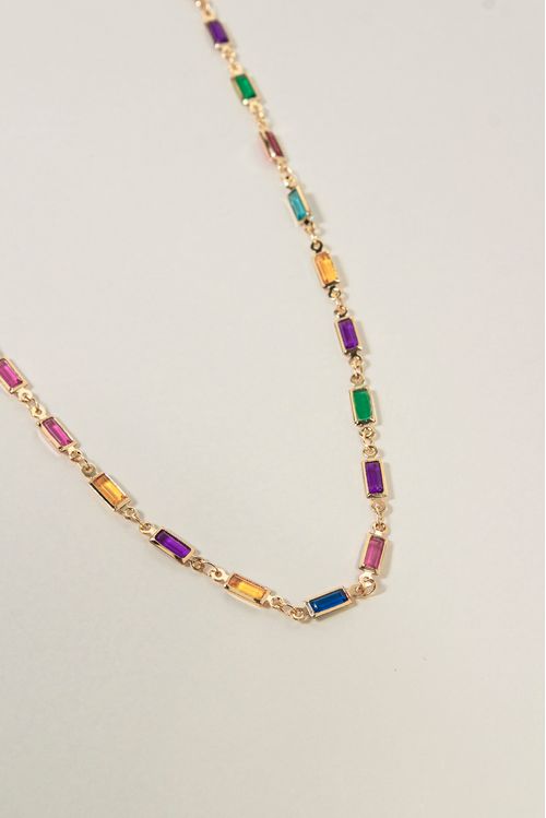 Choker Zircônias Coloridas
