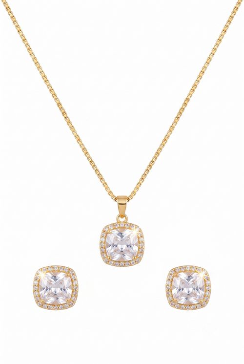 Conjunto Zircônia Retangular