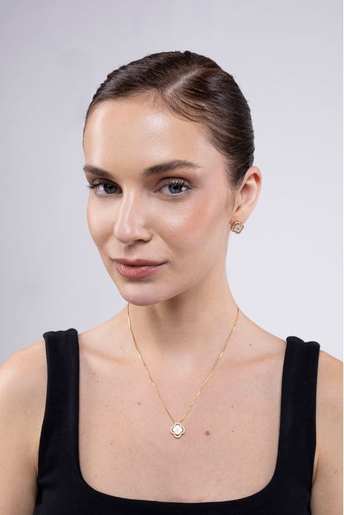 Conjunto Trevo Em Madreperola