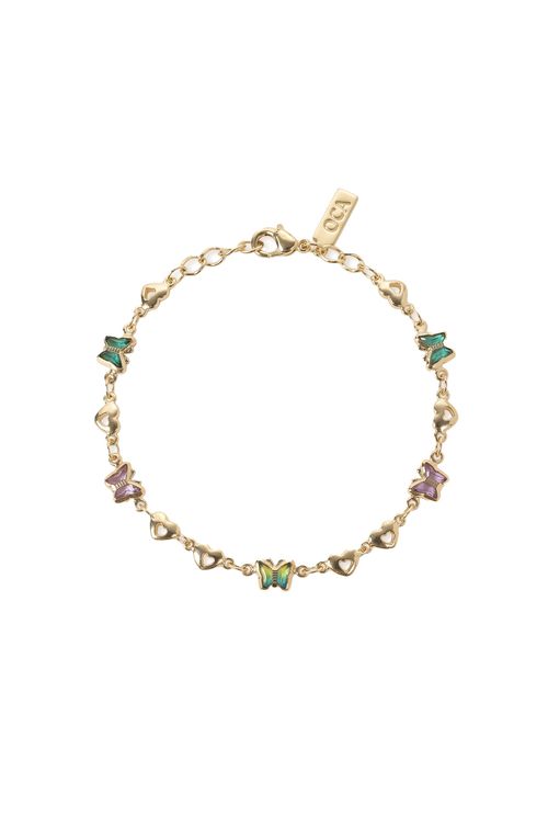Pulseira Borboletas E Corações