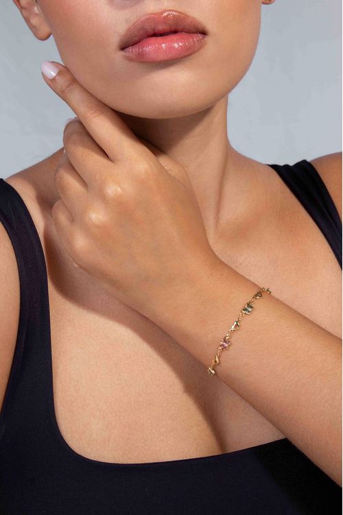Pulseira Borboletas E Corações