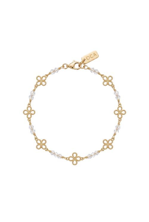 Pulseira Flor Vazada E Zircônias
