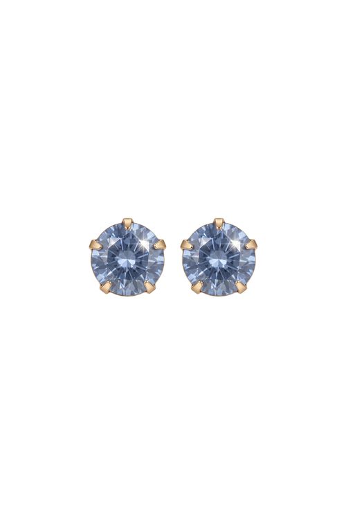 Brinco Strass Azul Grande