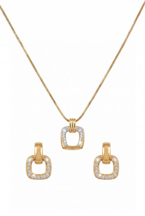 Conjunto Quadrado Com Zircônias
