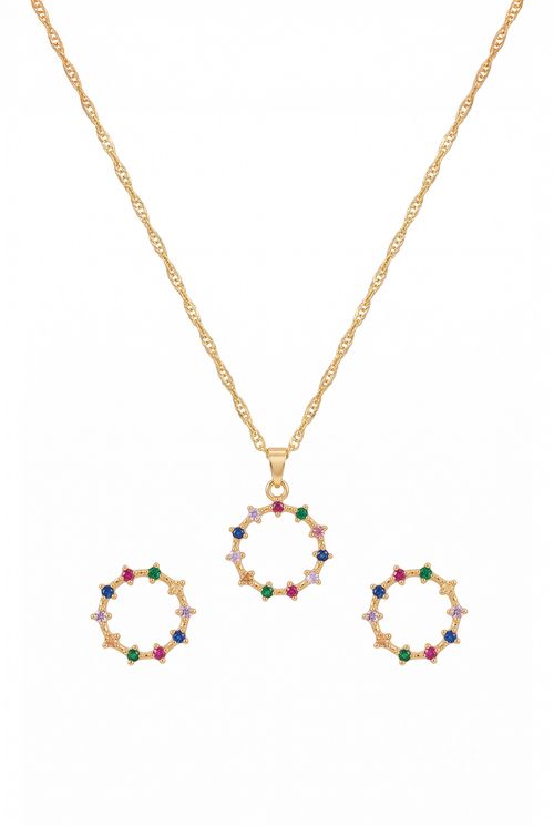 Conjunto Pontos De Luz Coloridos