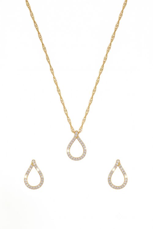 Conjunto Gota Vazada Cravejada