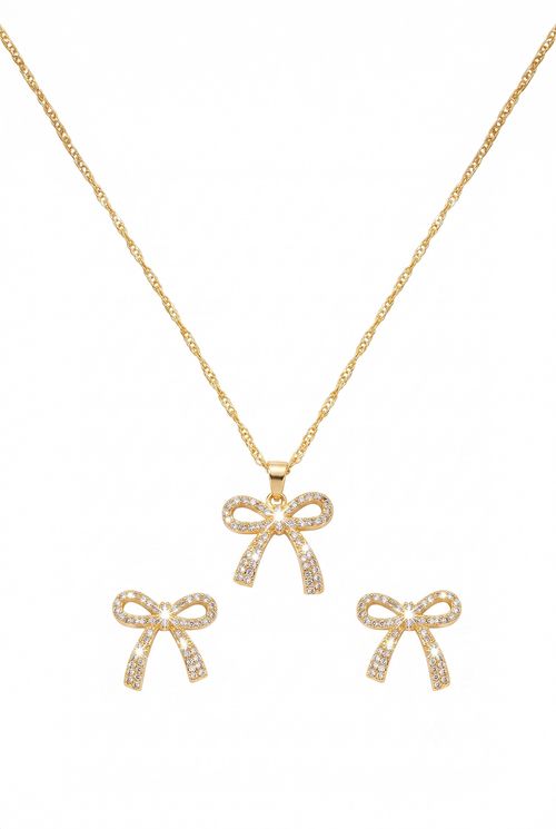 Conjunto Laço Cravejado