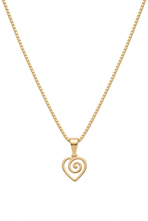 Colar Coração Espiral