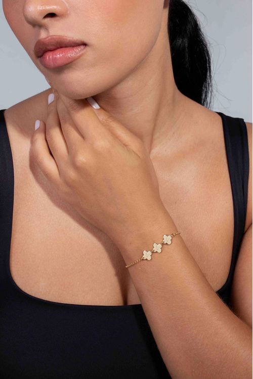 Pulseira Trevos Com Detalhes