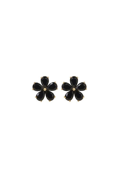 Brinco Flor Zircônias Onix