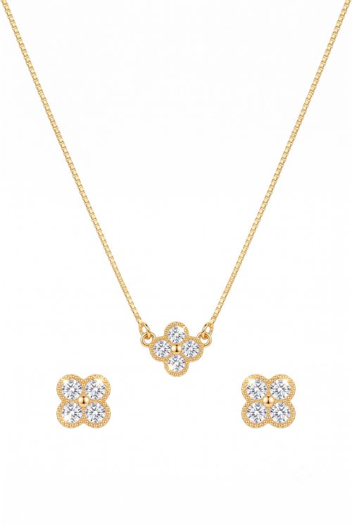 Conjunto Trevo Em Zircônias