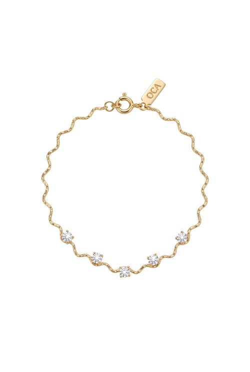 Pulseira Ondulada Com Zircônias